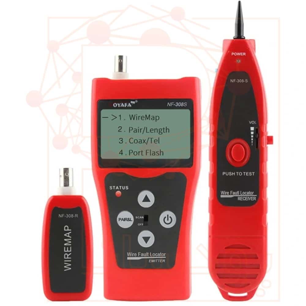 تستر کابل Noyafa NF-308S مدل Wire Fault Locator با نمایشگر دیجیتال