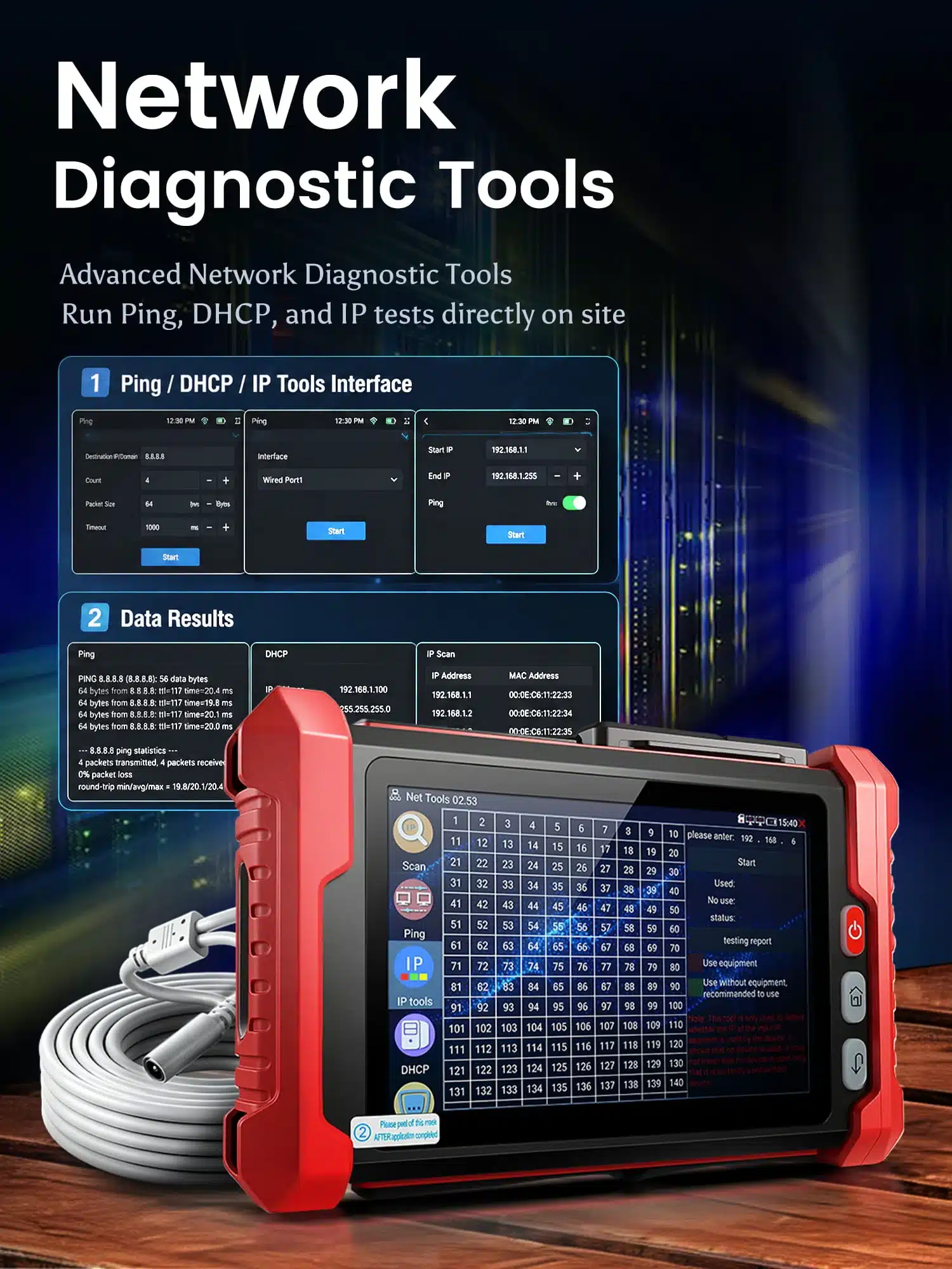 تستر دوربین مداربسته نویافا Noyafa NF-IPC728HSO