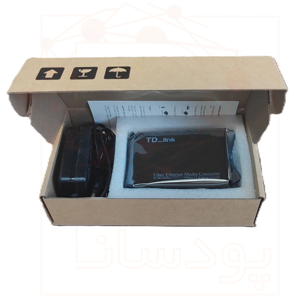 پکیج مدیا کانورتور WDM گیگابیت TD_link مدل HTB-GS-03 برد 20KM